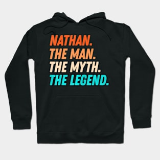 Nathan The Man The Myth The Legend Father's Day Grandpa Hoodie